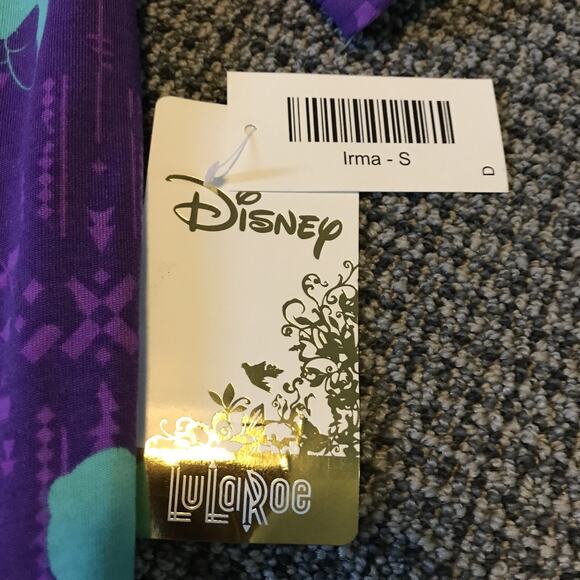 LULAROE IRMA SHIRT SIZE S SMALL DISNEY MINNIE MOUSE PURPLE NEW W TAGS - Picture 3 of 4